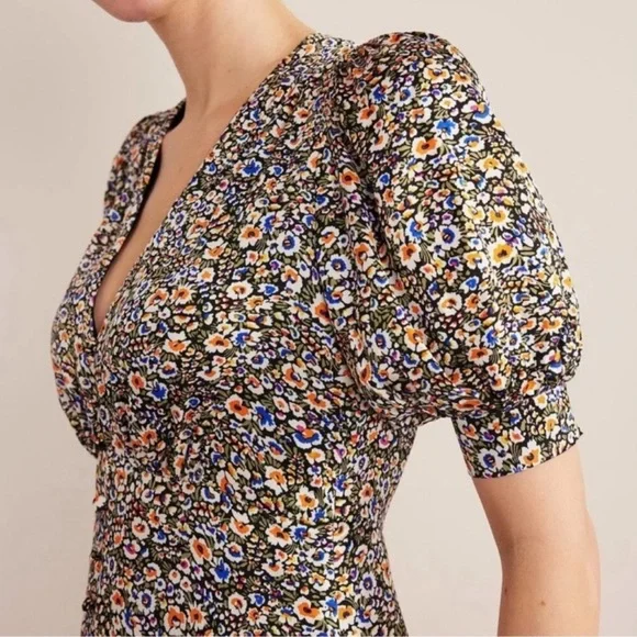 Boden | Dresses | Boden Satin Midi Tea Dress R | Poshmark
